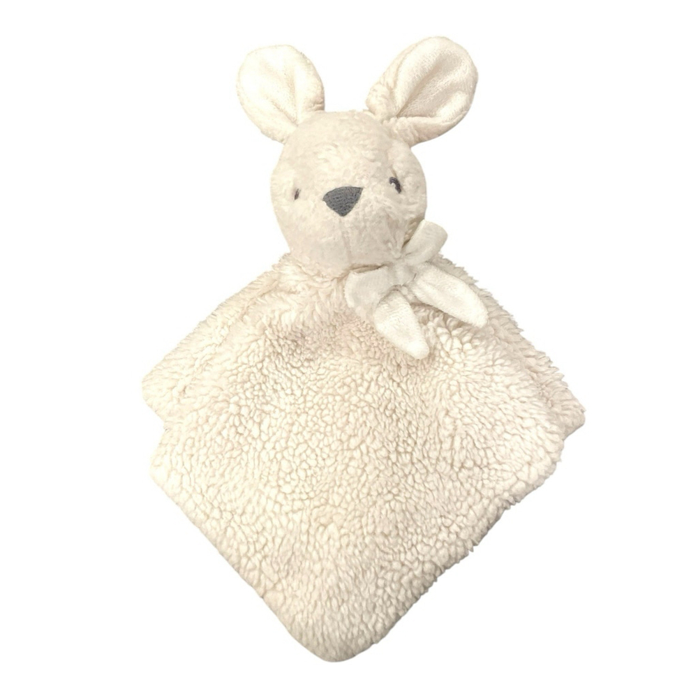 Little Miracles Bunny Rabbit Lovey Plush Security Blanket Cream NO TAGS 14"